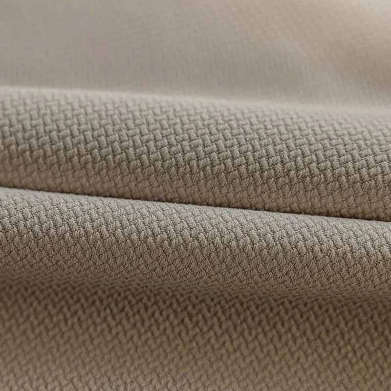 Rideau texturé double face beige ou gris à œillets – Beige – détail tissu