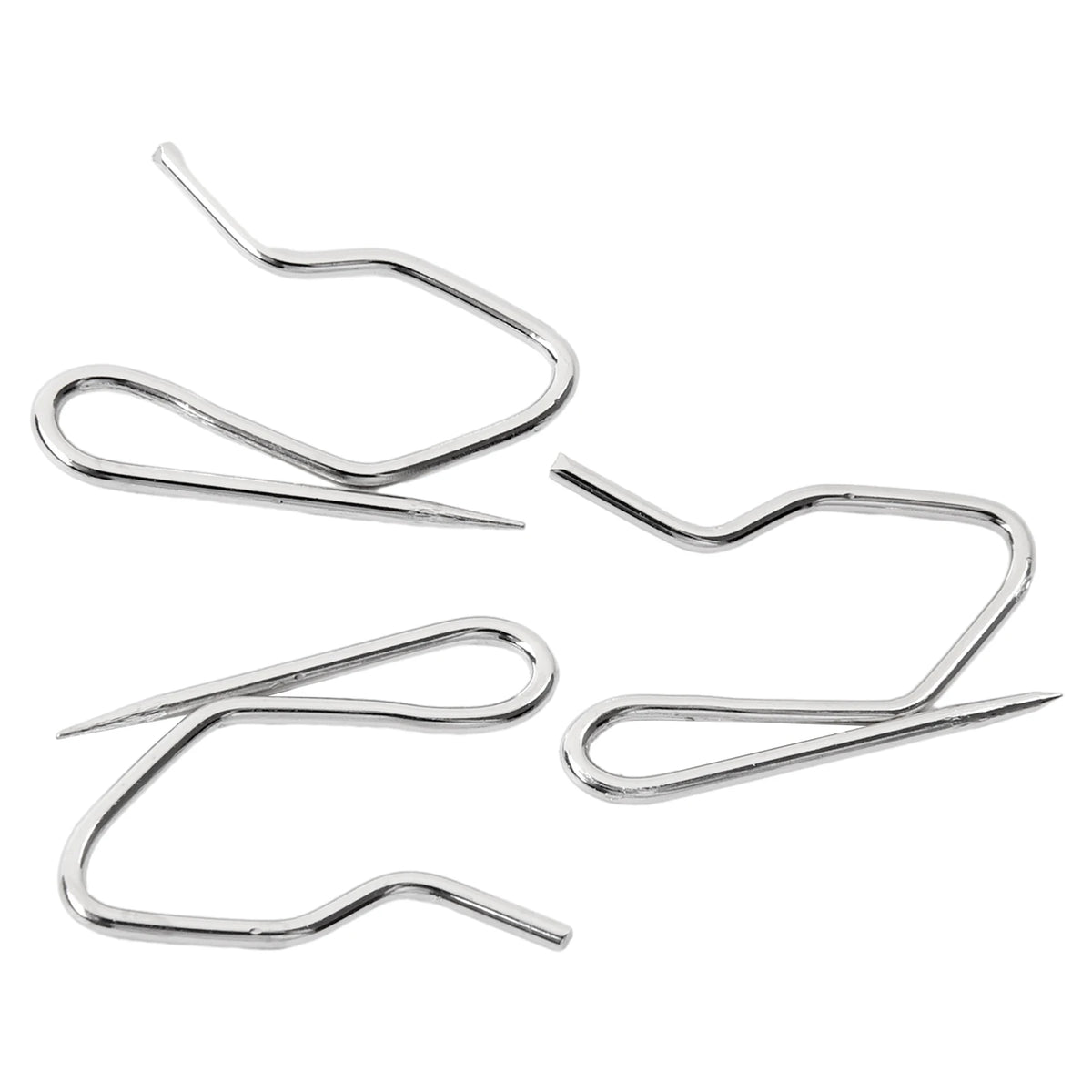 Épingles-crochets pour rideaux en métal argenté – 34 mm – vue complémentaire 3
