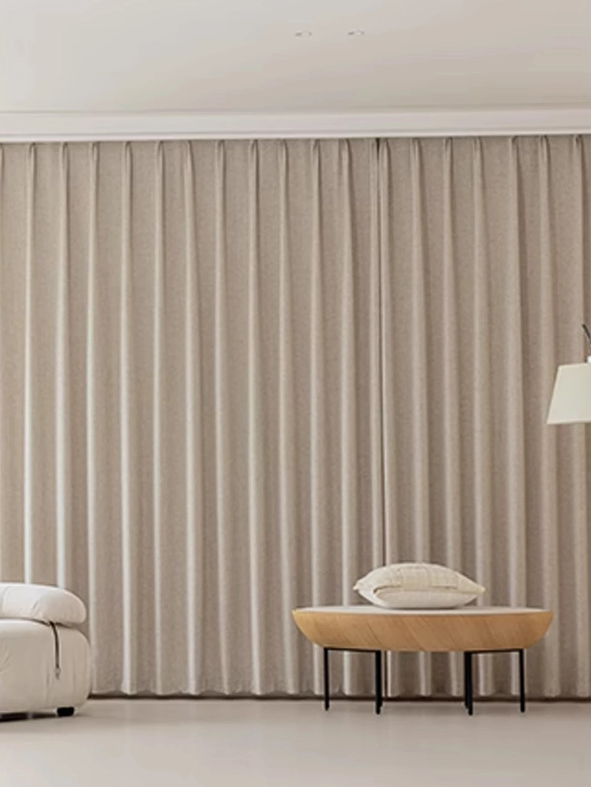 Rideau effet lin taupe – Taupe – mise en situation
