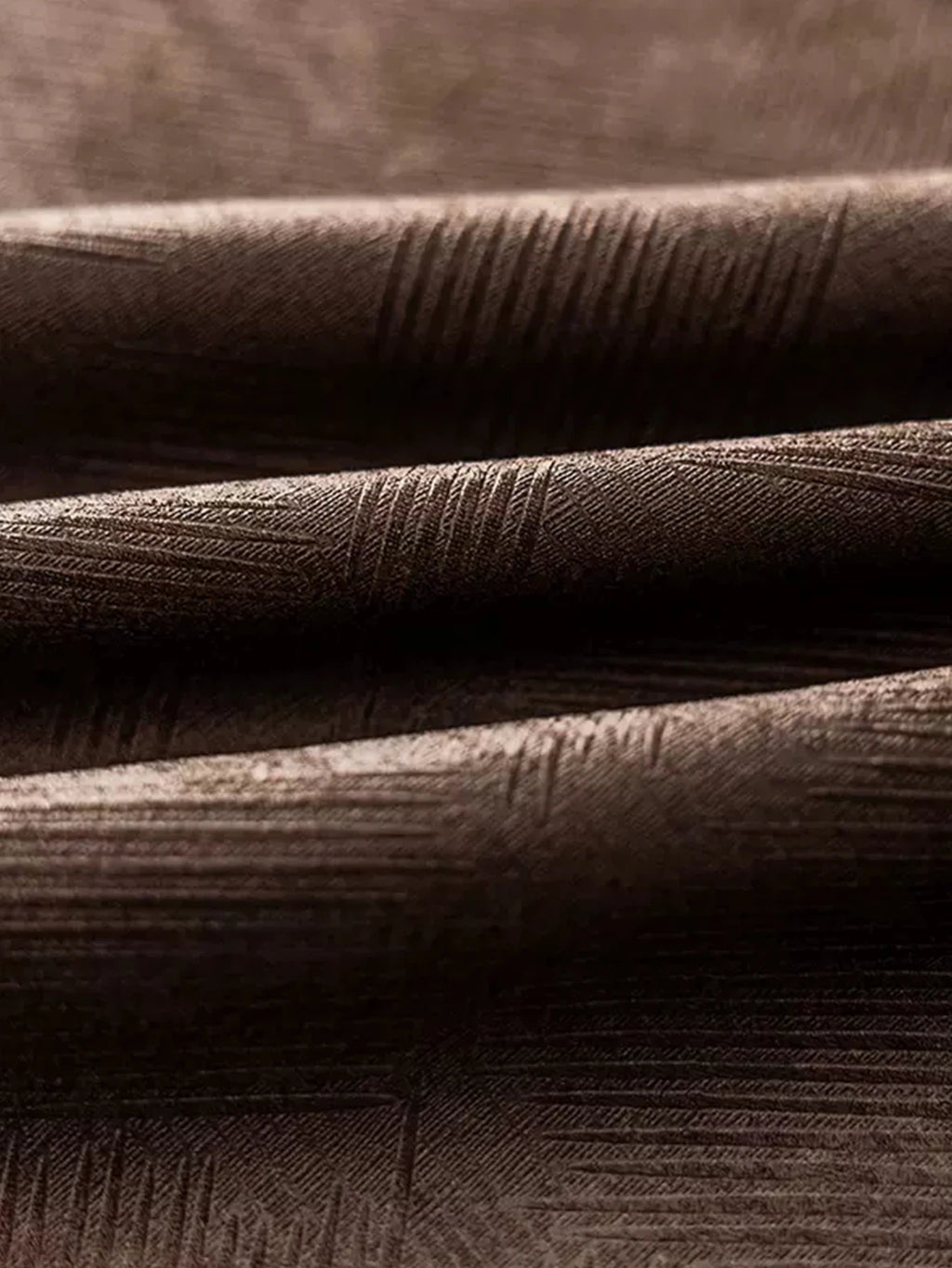 Rideau occultant texturé chocolat – Chocolat – détail tissu