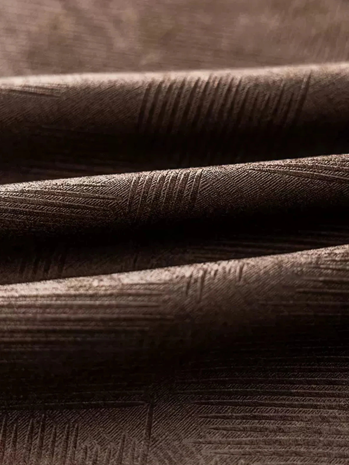 Rideau occultant texturé chocolat – Chocolat – détail tissu