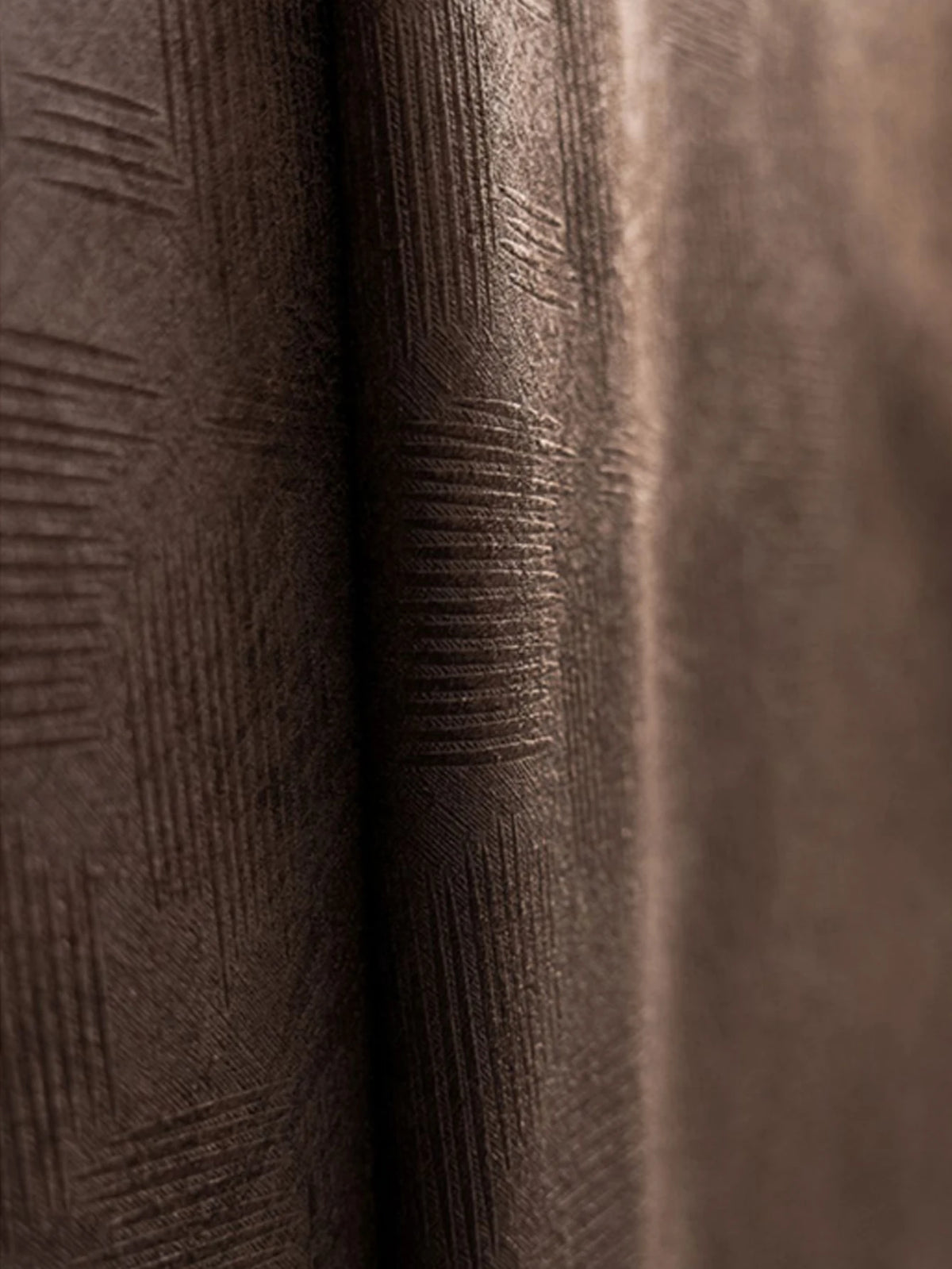 Rideau occultant texturé chocolat – Chocolat – détail tissu
