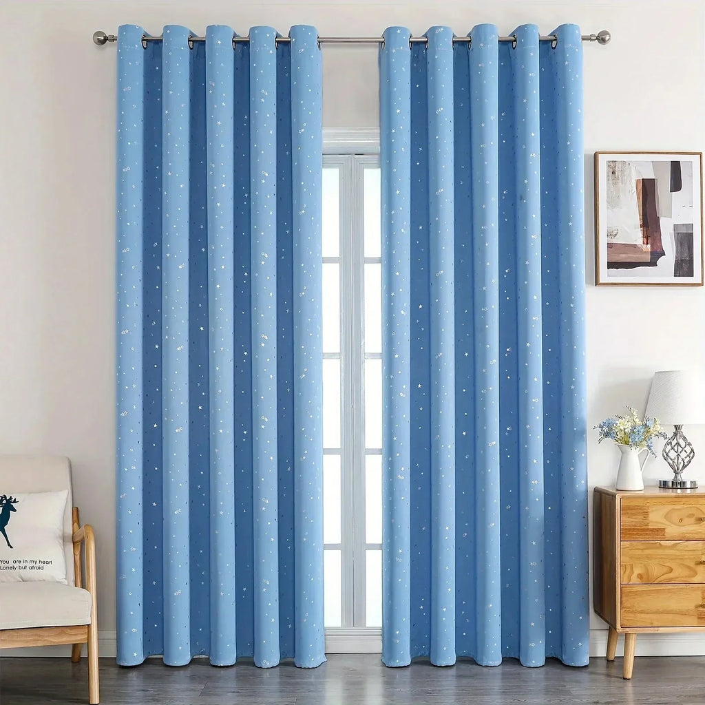 Rideau tamisant jacquard petites étoiles – vue complémentaire 5