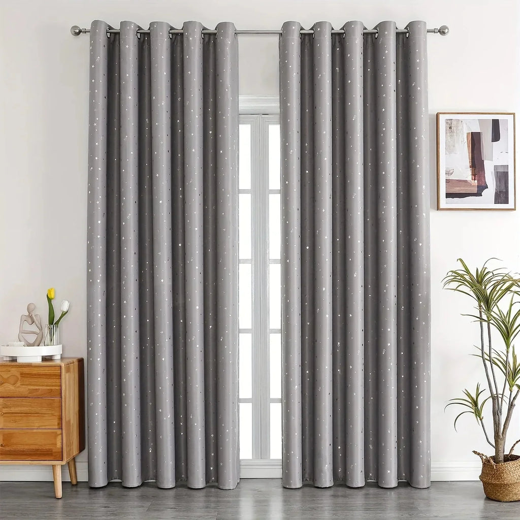 Rideau tamisant jacquard petites étoiles – vue complémentaire 7